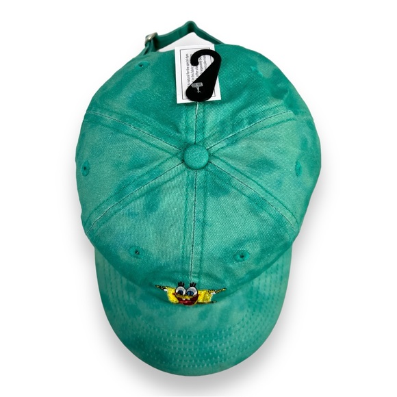 ADULT SpongeBob SquarePants Aqua Blue Tie Dye Hat Cap Adjustable Embroidered NEW - Picture 11 of 15